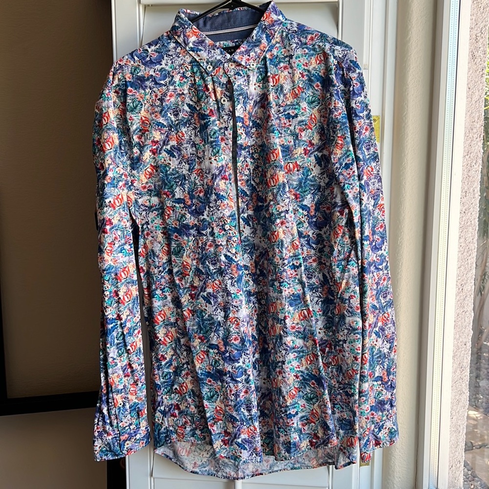 ZARA pattern dress shirt. Slim fit XXL.